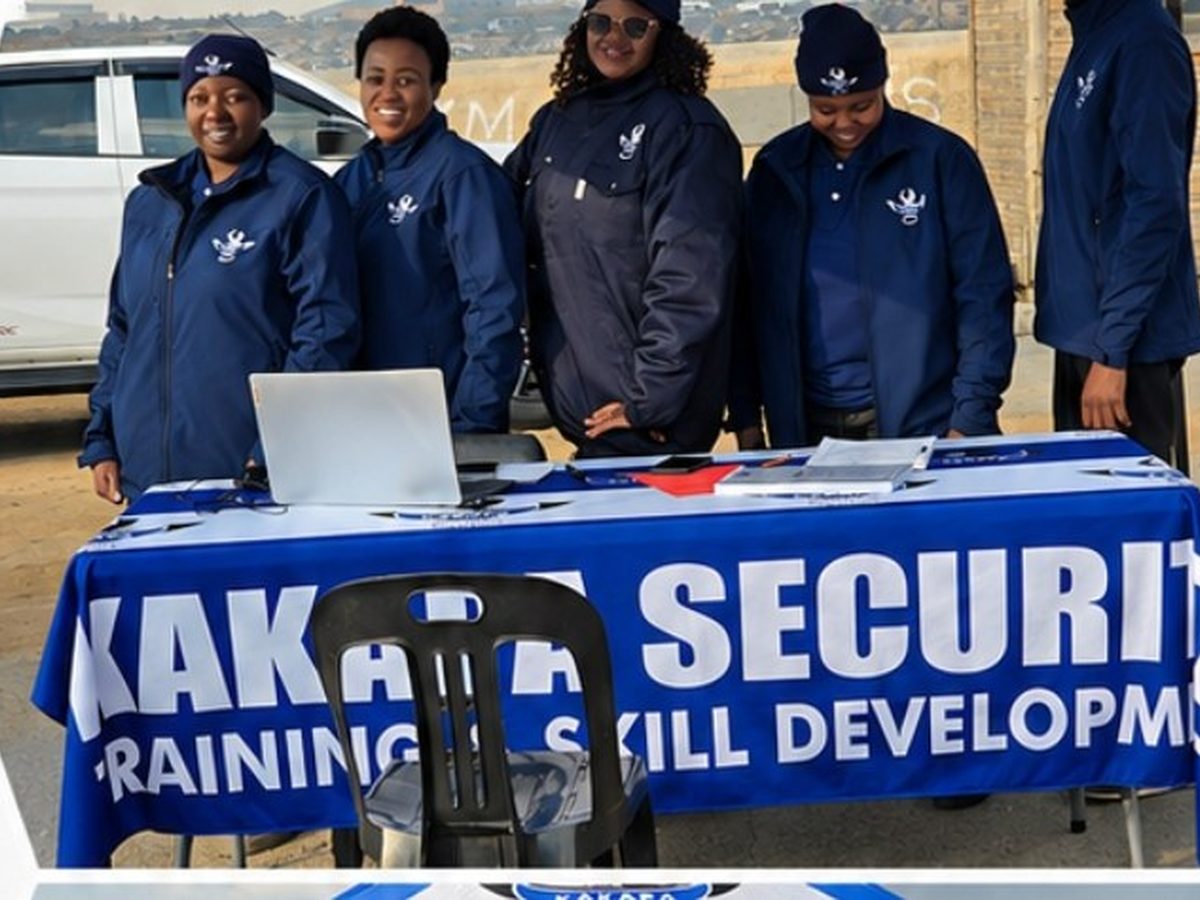 Kakapa Security training and skill development team at enrolment stand